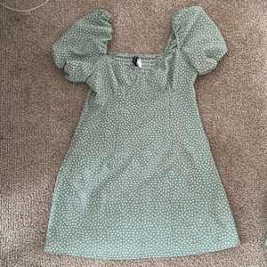 H&M puff sleeve mini dress